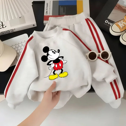 Printed Boys Long Sleeve O Neck Hoodies and Long Pants Two Piece Set Kids Casual Tracksuit Children Sweatshirt Set Spring New