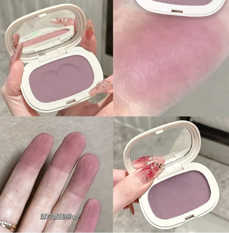 Face Blusher Matte Natural Cheek Tint Brighten Face Contouring Waterproof Cosmetics Blush Powder Soft Female Makeup 1pcs Blusher