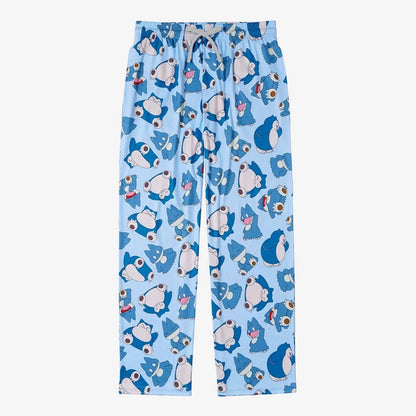 Bandai Pocket Monster Snorlax & Munchlax Allover Print Adult Kids Wide-leg Lounge Sleep Pants Summer Quick-dry Comfy Lightweight