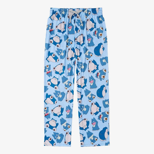 Bandai Pocket Monster Snorlax & Munchlax Allover Print Adult Kids Wide-leg Lounge Sleep Pants Summer Quick-dry Comfy Lightweight