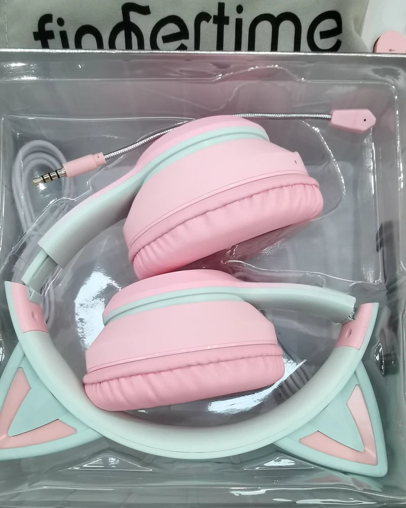 Pink Cat Headphones