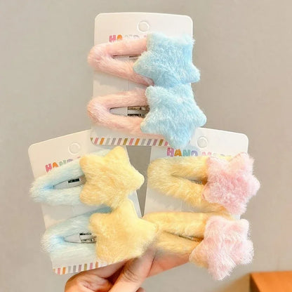 Y2K Star Hair Clips Set.