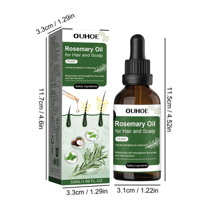 Rosemary Hair Growth Oil Hair Care Thickness Loss Deep Nourishing Scalp Care Strengthen Repair Damaged Oil Control For Men Women