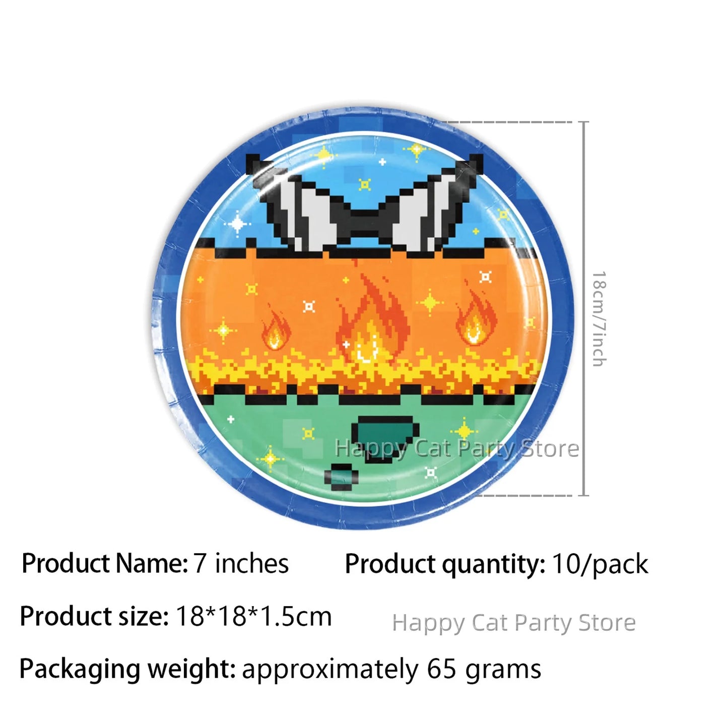 7/9 inch Pokemon Party Plate Birthday Decor Pikachu Poke Ball Disposable Paper Plate Baby Shower Kids Favor Gift Party Supplies