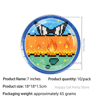 7/9 inch Pokemon Party Plate Birthday Decor Pikachu Poke Ball Disposable Paper Plate Baby Shower Kids Favor Gift Party Supplies