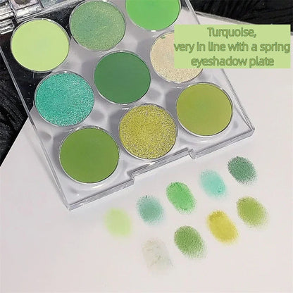 9 Colors Eye Shadow Palette Summer Pearl Matte Fine Shimmer Eyeshadow Powder Long Lasting Charming Eyes Make Up Palette Cosmetic
