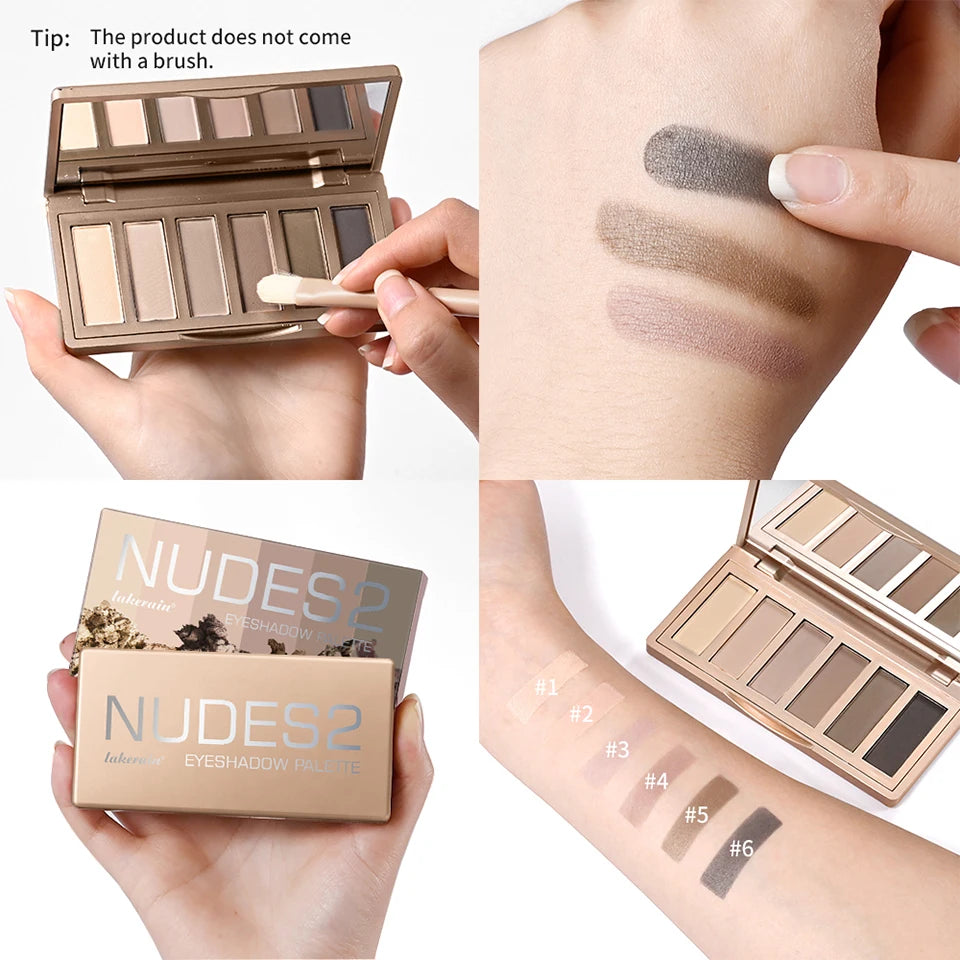 Lakerain Eyeshadow Palette Long-Lasting Eye Makeup Rich Pigment Neutral Shades Blendable Color Matte Nudes Eyeshadow Palette
