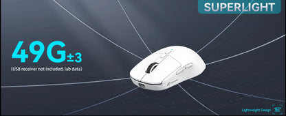 ATTACK SHARK X6 Lightweight Wireless Gaming Mouse with RGB Backlight Charging Base,Tri-Mode,26K DPI, PAW3395 Optical Sensor