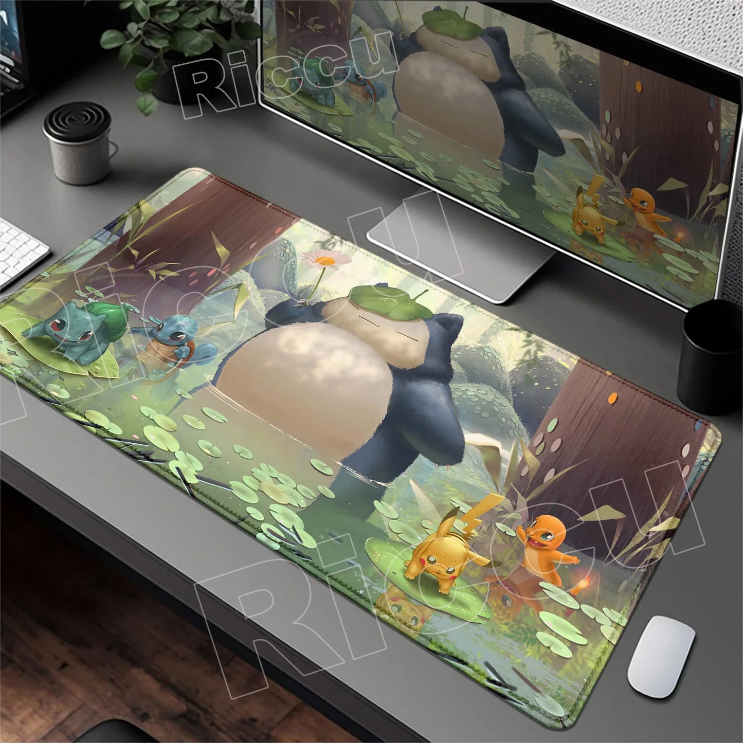 HD 900x400 Rubber Large PC Mousepad Gaming Mouse Pad Accessories Pikachu Slowpoke XXL Desk Keyboard Mat Computer Laptop Mausepad