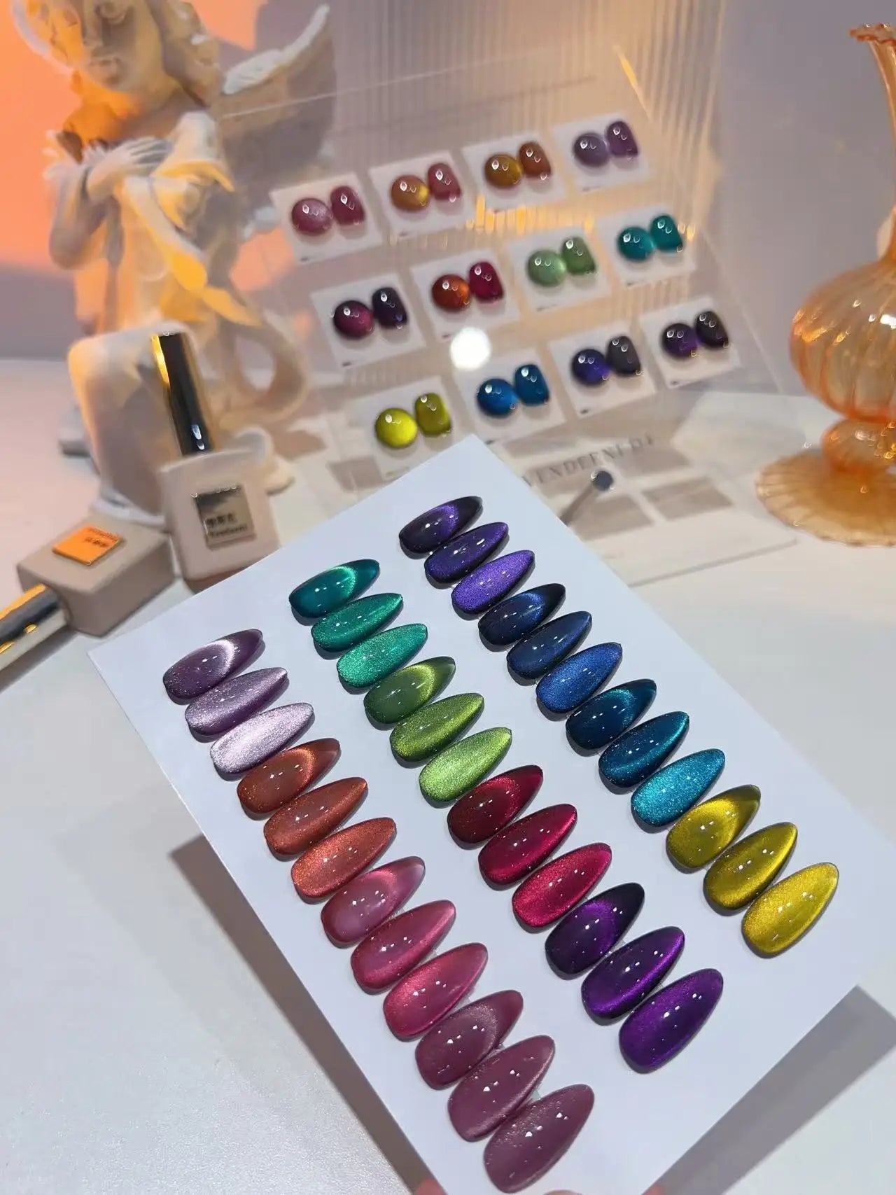 VENDEENI Multicolor 12 colors moonlight cat eye nail gel set Nail Nalon 2025 New hot sale nail art Non-toxic uv gel Wholesale