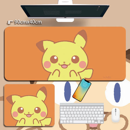 Leather Pokémon Pikachu Keyboard Pad Boy Girl Super Handsome Table Mat Cute Table Mat Computer Accessories PC Game Mouse Pad
