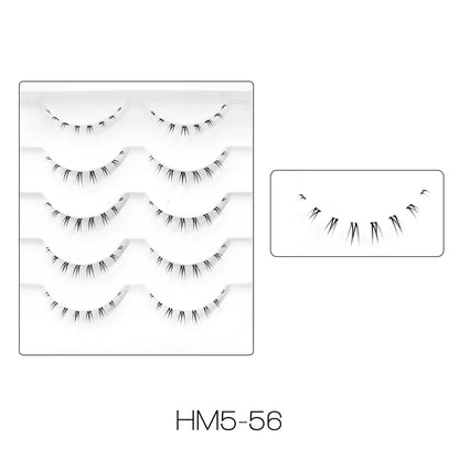 10Pairs Bottom Eyelashes Manga Lower Lashes Clear Band Wispy Small Flame Under Eye Lashes Korean Makeup Cosplay Tools