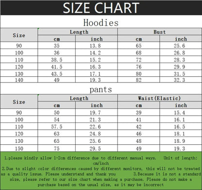 Baby Girls Long Sleeve Pullover and Trousers Two Piece Sets DISNEY Fall Children's Hoodies Set Kids Casual Sweatsuits New