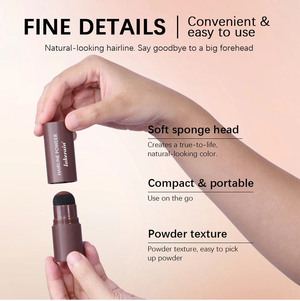 Lakerain Hairline Powder Filling Hair and Eyebrows Gaps Naturally Modify Long Lasting Holding Waterproof Sweat-proof Fine Powder