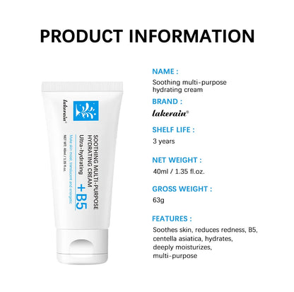 lakerain B5 Soothing Multi-Purpose Hydrating Cream: Healing Ointment for Dry & Irritated Skin