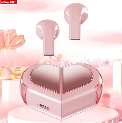 Heart-Shaped Wireless Earbuds