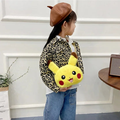 Pokemon Cute Plush Crossbody Bag Anime Figure Messenger Bag Large Capacity Storage Bag Cartoon Cosplay Birthday Party Gift