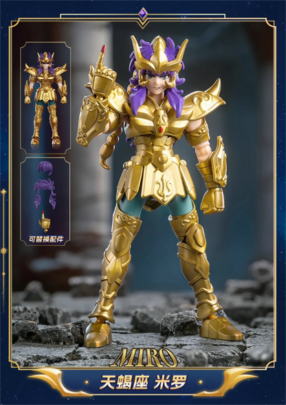 New Blokees Gold Saint Building Block Saint Seiya Assembling Toys Aiolos Sagittarius Items Assembly Action Figure Ornaments Gift