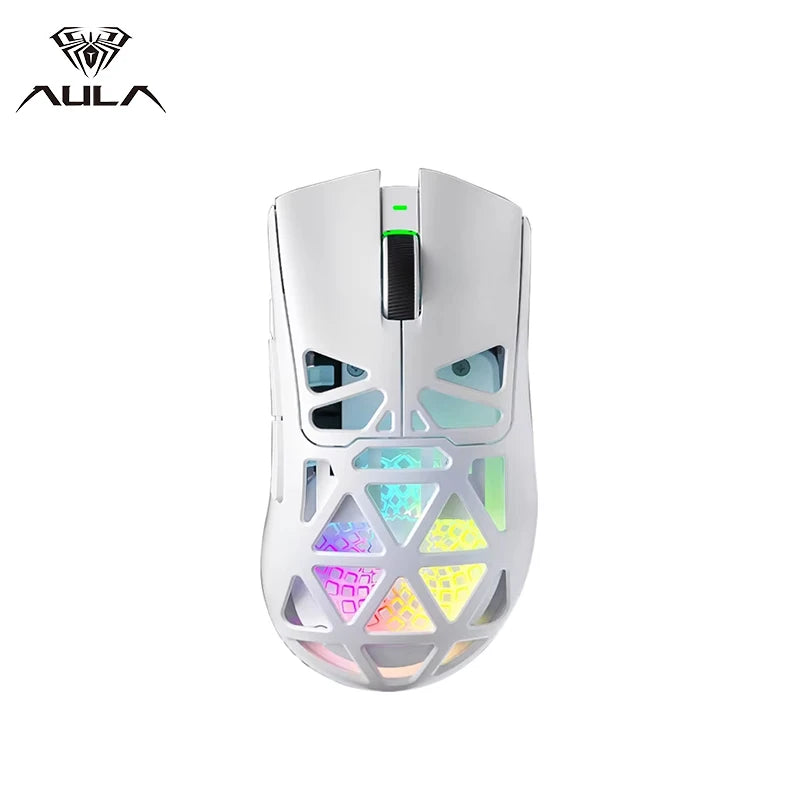 AULA SC620 Wireless Gaming Mouse, Lightweight Design, Multiple Lighting Effects, Customizable Fire Button, Optical Movement Dete