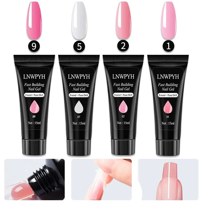 Gel Nail Polish Kit With UV Nail Lamp Electric Nail Drill Machine Soak OFF Gel Nail Kit Base&Top Coat Gel Polish Nail Tools Set