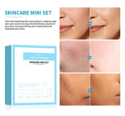 lakerain Pure Hydration! Travel Skin Care Set: 5-Piece Mini Essentials Kit