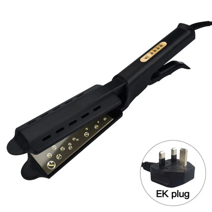Hair Straightener Four-gear Temperature Adjustment Ceramic Tourmaline Ionic Flat Iron Hair Straightener For Women Widen Panel