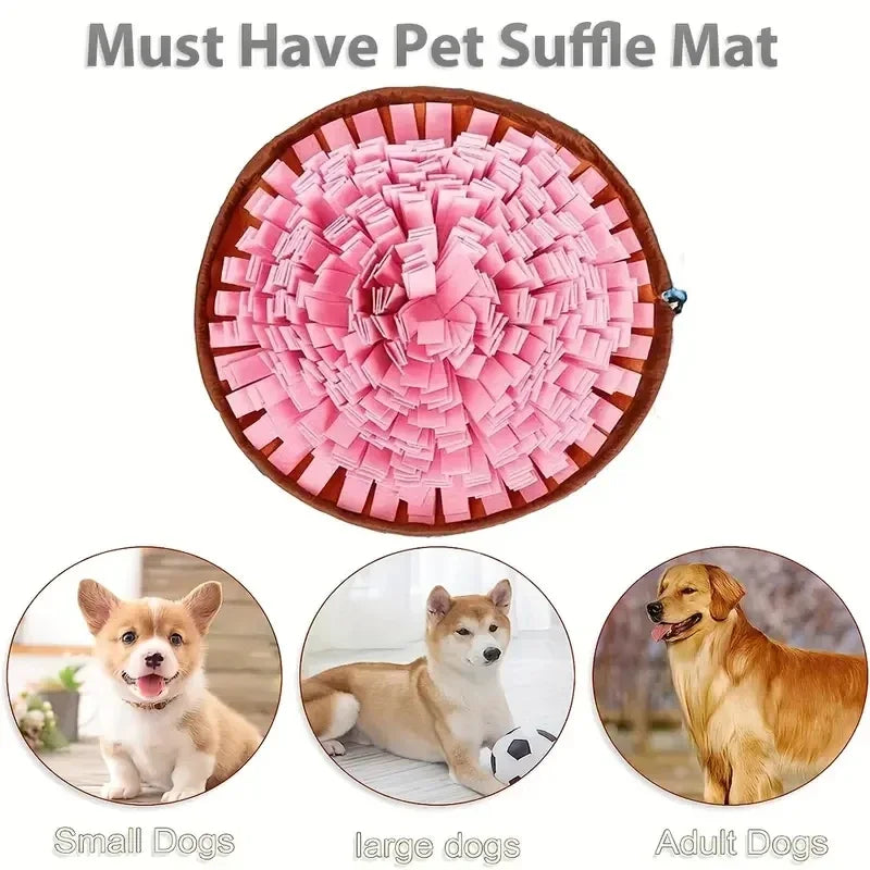 Washable Felt Pet Sniffing Pad Foldable Dog Nosework Feeding Mat Toy Dog Training Natural Foraging Snuff Mat