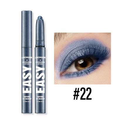 Pearlescent Matte Eyeshadow Pencil Waterproof Smoky Glitter Highlighter Pen Black Brown Makeup Tool Creamy Smooth