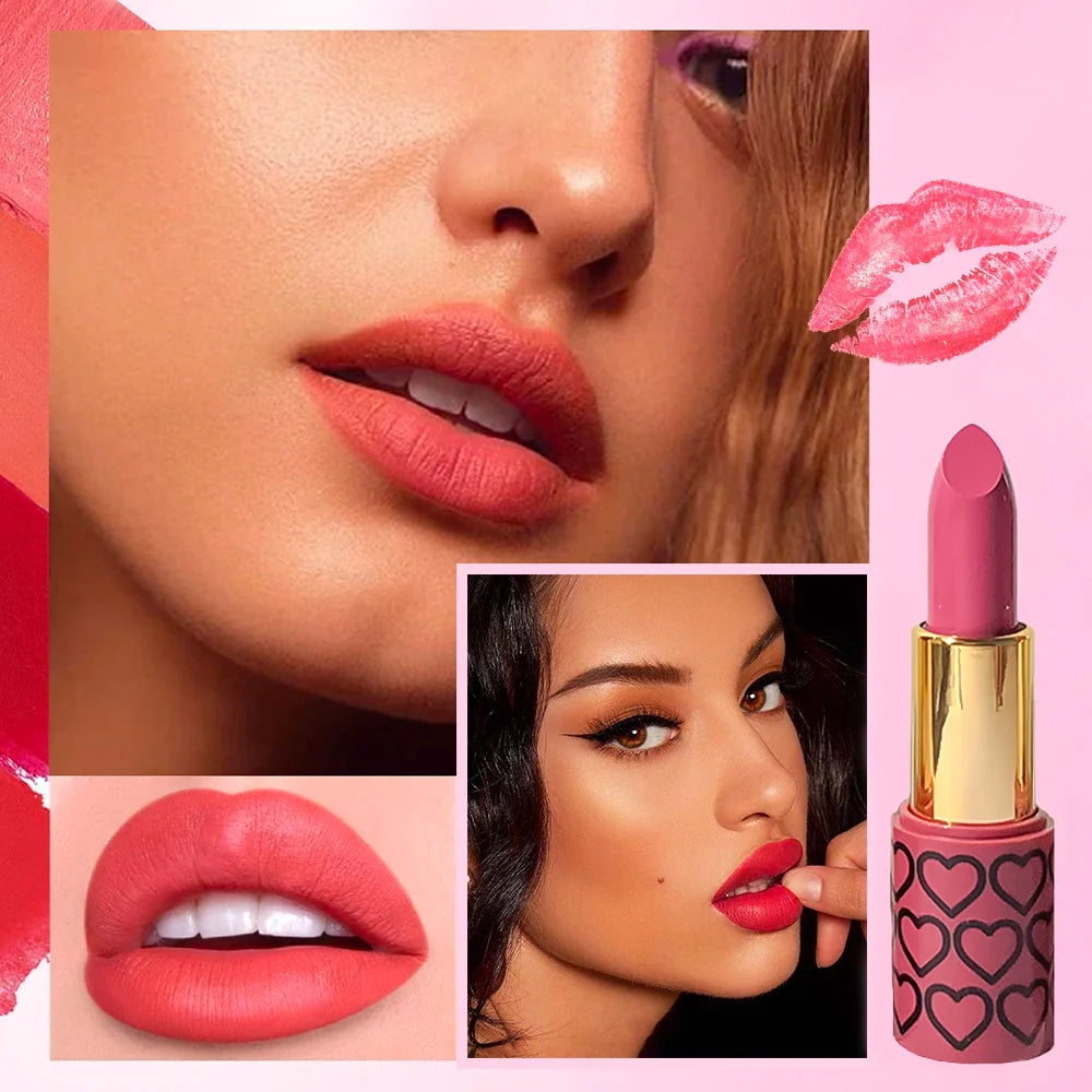 6 Colors Glitter Matte Lipstick.