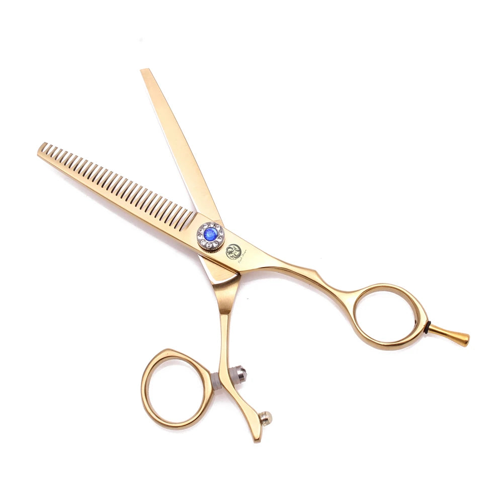 Professional Hairdressing Scissors 5.5" 6" Purple Dragon JP 440C Swivel Thumb Hair Cutting Scissors Barber Thinning Shears Z9019