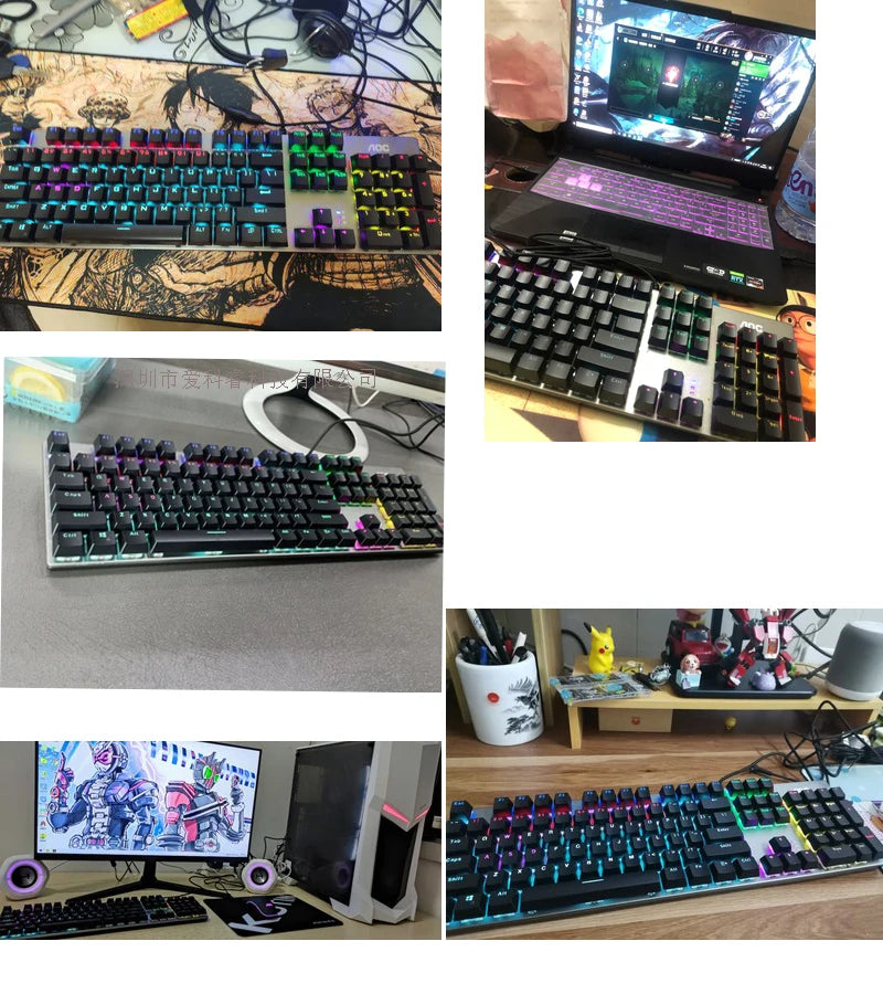 GK410 Professional Mechanical Keyboard: Metal Panel & RGB Backlit Gaming Edition