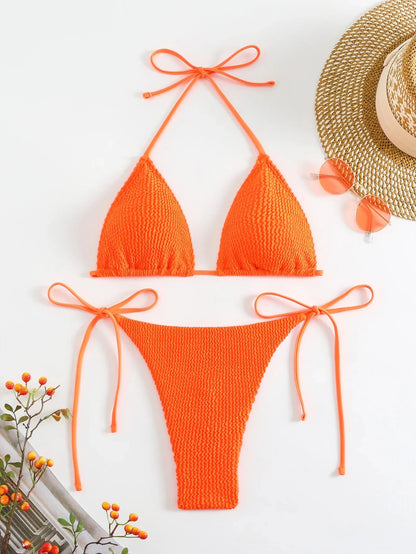 Sexy Three-Point Bikini Swimsuit Hot Sale Of The Season New Women's Split Design Cross-Border Swimwear Attractive And Fashionabl