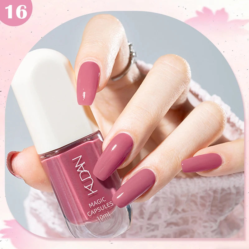 KUDAN Dark Burgundy Nail Polish, Alcohol-Free - Long-Lasting Formula Quick Drying Without Lighting, Glossy And Shiny Surface