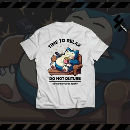 2025 Summer Pokémon Anime SNORLAX 100% Pure Cotton Printed T-shirt Men Harajuku Loose Casual Versatile Short-sleeved Top Y2k
