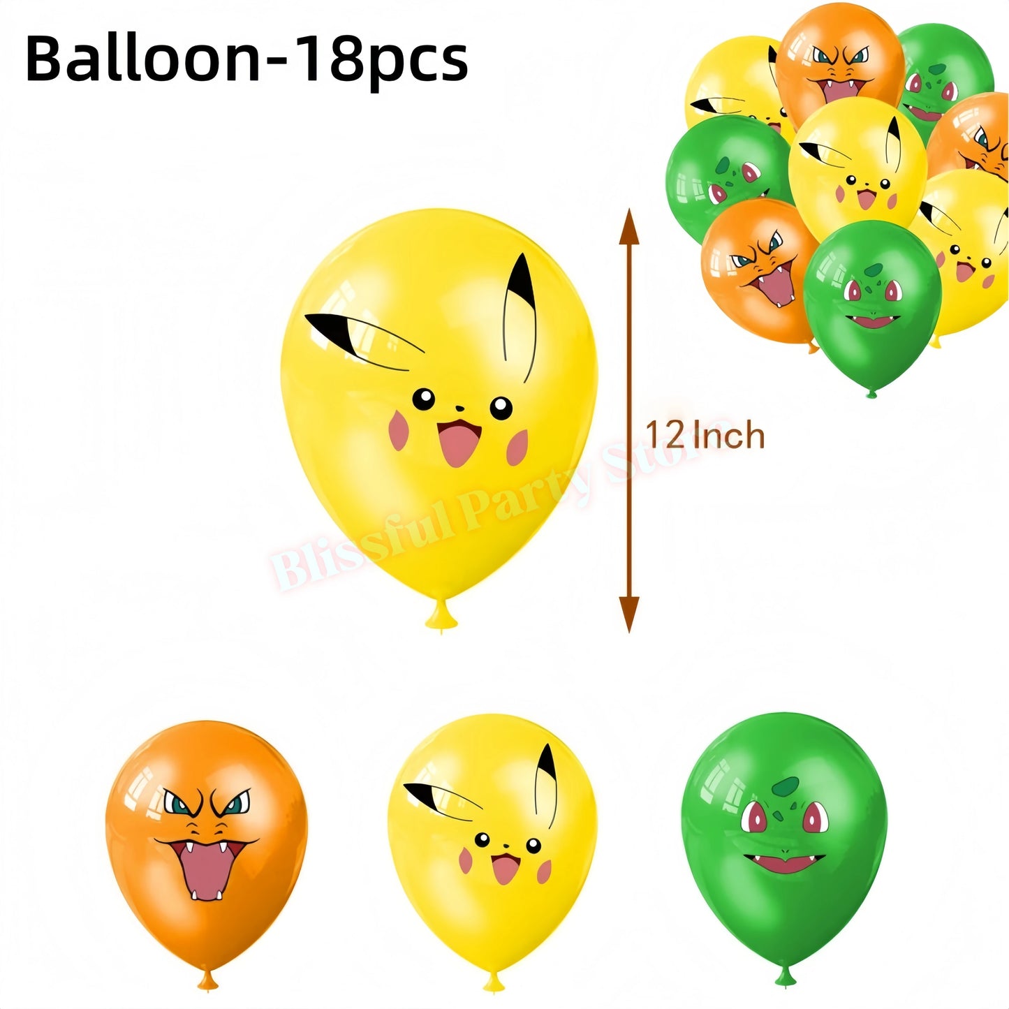 Pokemons Birthday Party Decoration Lightning Pikachu Balloon Tableware Kit Cup Plate Gift Bag Kid Favor Gift Baby Shower Supplie