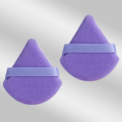 2 件 Triangle Powder Puff Face Makeup Sponge Soft Velvet Cosmetic Puff Blender Beauty Foundation Sponge Make up Accessories