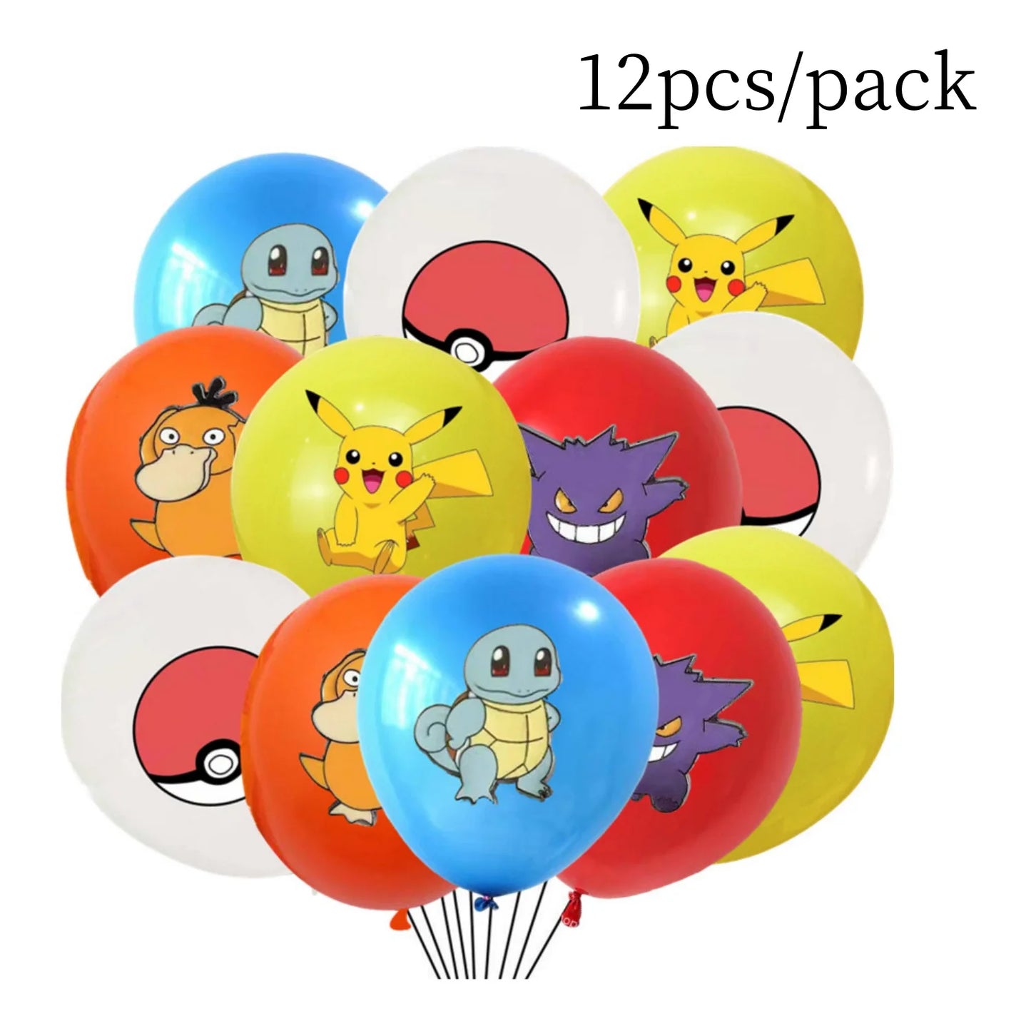 Pokemon Latex Balloons Birthday Party Decor Cartoon Pikachu Balloon Poke Ball Balloons Baby Shower Kids Favor For Party Supplies