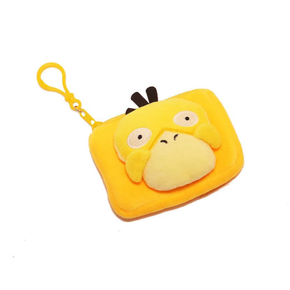 Anime Pokemon Psyduck Coin Purse Cute Cartoon Headphone Bag Portable Kids Waist Pack Trendy Child Birthday Gift