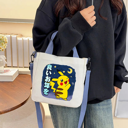 Pokémon Handbag Cartoon Children's Shoulder Bag Boys Girls Tote Bag Child Canvas Handbags Anime Crossbody Bag New Kids Gifts