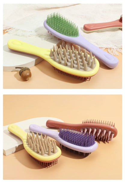 Silicone Shampoo Brush Scalp Massage Brush Head Washing Comb two-sided Hair Massager Bath Brush Body Scrubber Hair Accessories