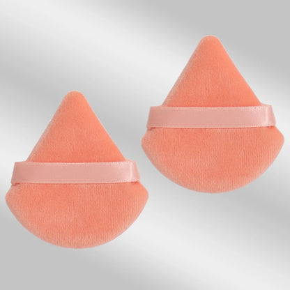 2 件 Triangle Powder Puff Face Makeup Sponge Soft Velvet Cosmetic Puff Blender Beauty Foundation Sponge Make up Accessories