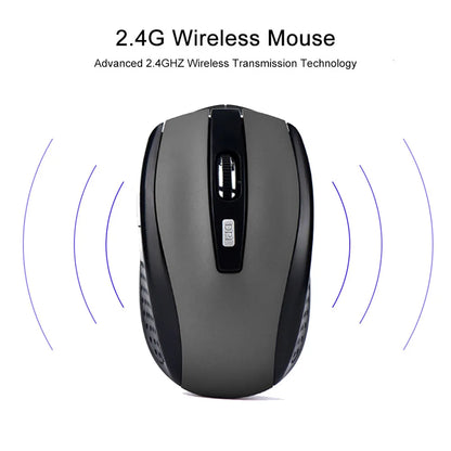 Wireless Mouse Silent Mouse 2.4G Portable Mobile Optical Office Mouse Adjustable DPI Levels for Notebook PC Laptop MacBook