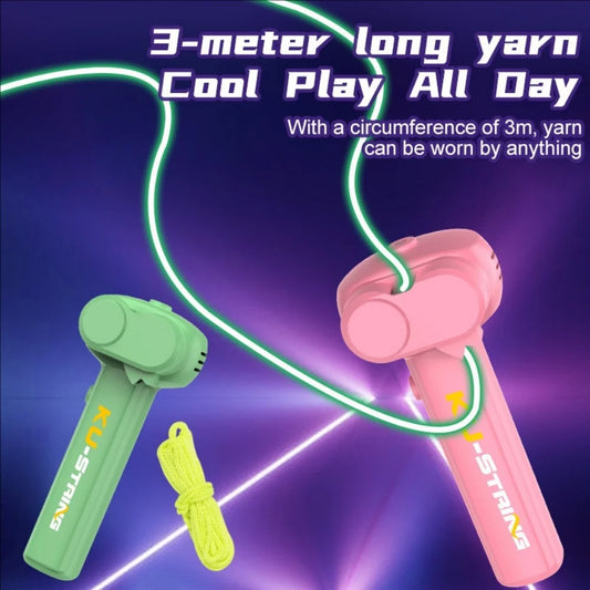 Cat and dog night light rope launcher toy, new and unique, luminous rope, high-speed propelling device.