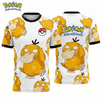 2026 Pokémon Graphic Football Jersey Japanese anime T-shirt Spring Sports Dry Quickly Men's T-Shirt Kid's Clothing Tee Y2k Woman