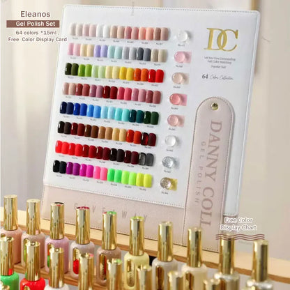 Danny Coll HEMA TPO Free Gel Nail Polish  64pcs With Color Chart 15ml Semi-permanent Nail Polish For Manicure Nail Salon UV Gel