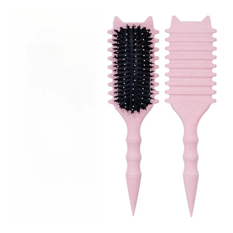 WANMEI Salon Styling Curly Hair Styling Brush Curl Hair Brush for Combing and Shaping  Curls Reduce Pulling Tools