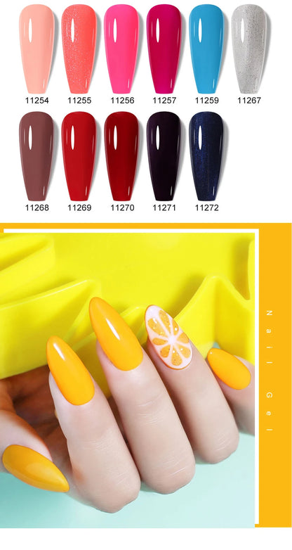 Clou Beaute 10/12/20/24pcs Gel Nail Polish Set Color 15ml White Glass Bottle Nail Art Kit Semi Permanent Gellack Nail Varnish