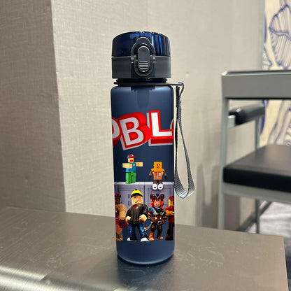3D Printed 560ML Water Cup with Vivid Lego Toy Pattern, Frosted Leak-Proof Large-Capacity Stylish Water Cup for Daily Use