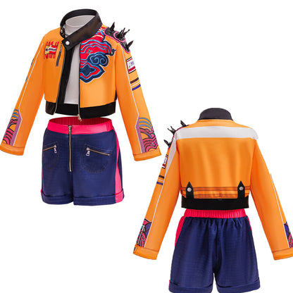 rumi costume kids kpop Singer Cosplay Girls Dress for Birthday Party Halloween Carnival
