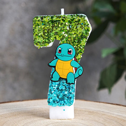 Cute Pokemon Monster Candle Kids Birthday Cake Decoration Cartoon Anime Figure Supplies Party Accessories Christmas Gifts